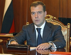 Tổng thống Nga Dmitry Medvedev 
